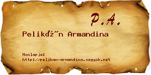 Pelikán Armandina névjegykártya